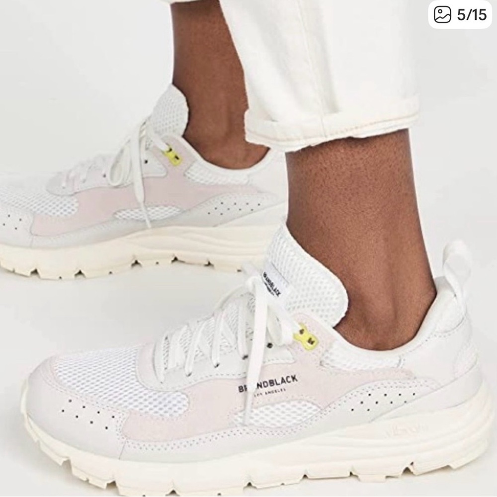 Brandblack Nomo White/Taupe Grey Sneakers unisex 9/11 $195 NWT